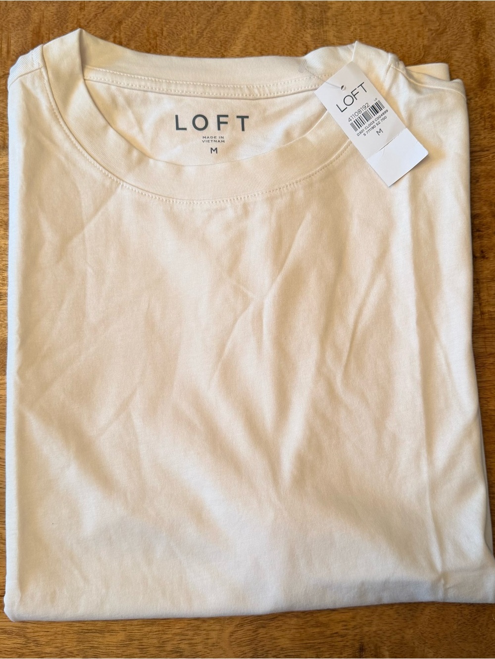 LOFT White Short Sleeve Crew Neck Tee